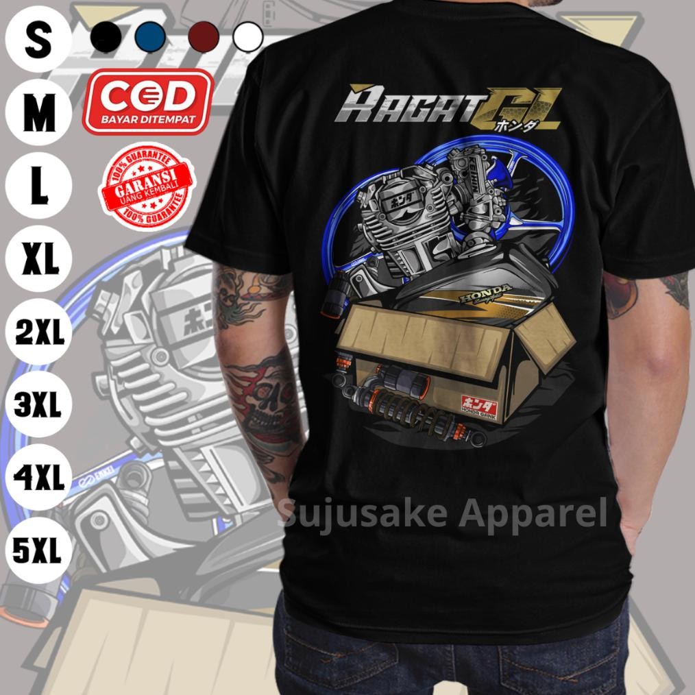 Promo Kaos Pria Ragat Honda Gank Herex Gl 100 Gl100 Max Pro Distro Original Ukuran Oversize