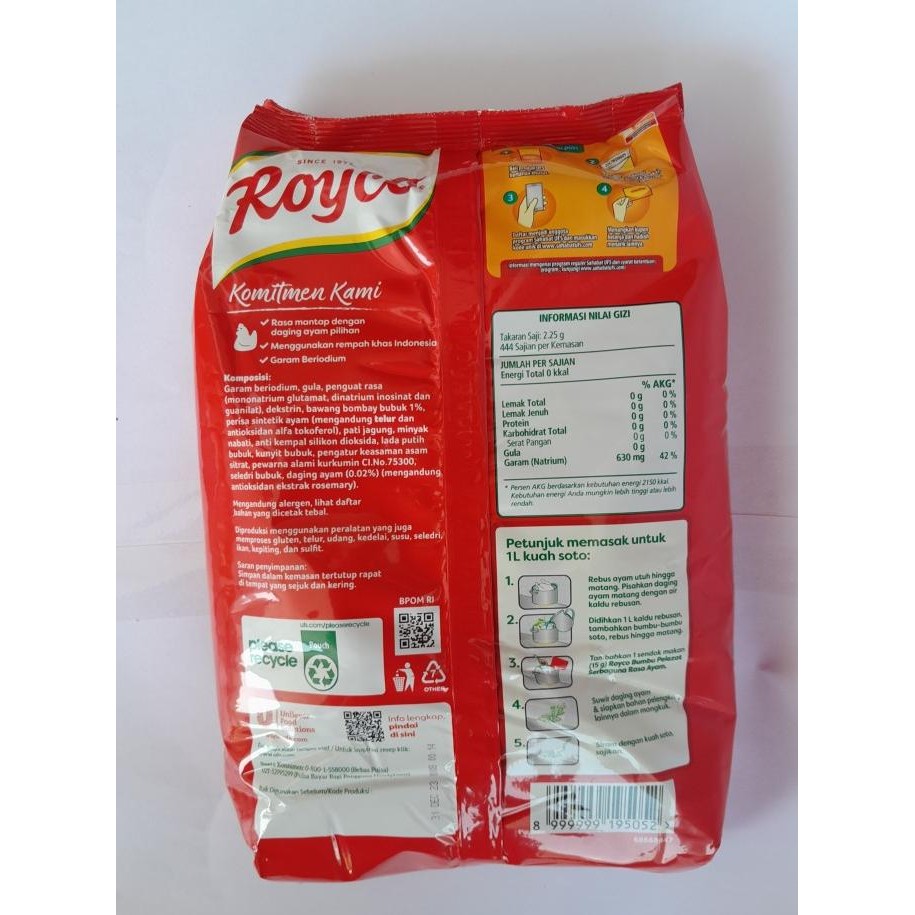 

Royco Ayam 1Kg / Bumbu Pelezat Serbaguna Terlaris