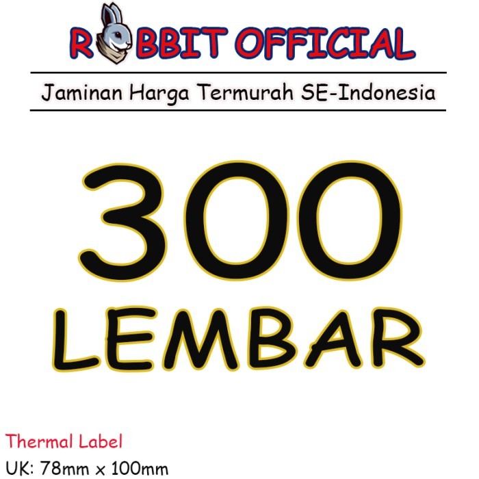 

Promo 1 Box, Kertas Thermal Label Sticker Barcode 78X100 Mm 300 Pcs Promo