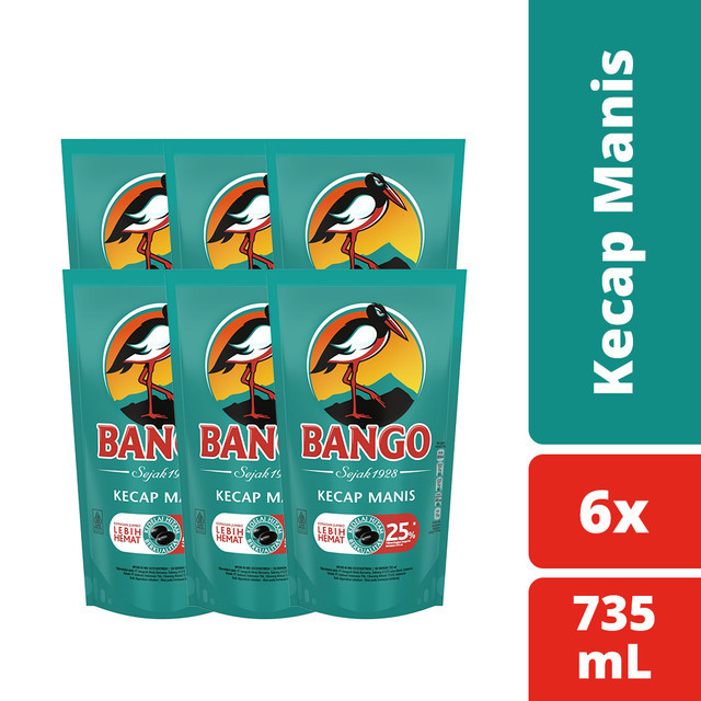 

Bango Kecap Manis 1000Ml Isi 6 - Soy Sauce Refill Terlaris