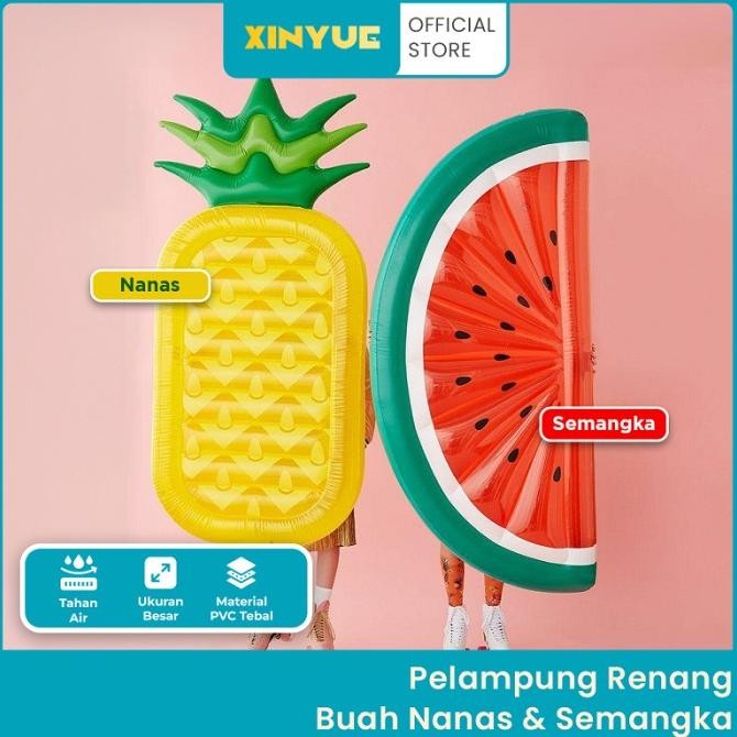 NEW Pelampung renang matras bentuk buah semangka dan nanas -Xinyue