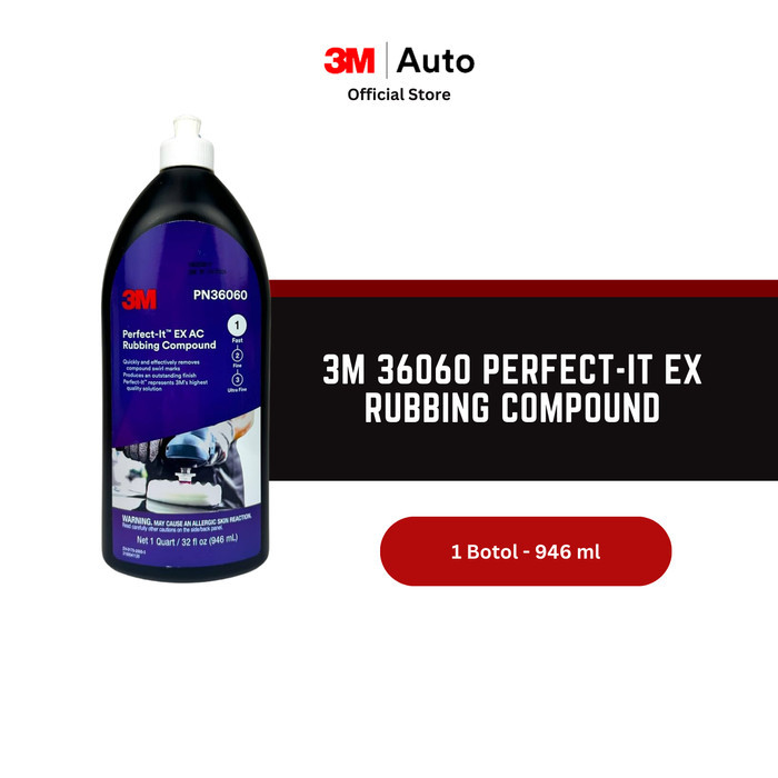 3M 36060 Perfect-It Ex Rubbing Compound - Kompon Body Repair Mobil Diskon