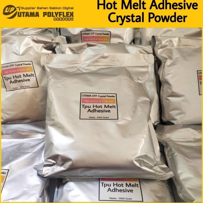 

TERBARU - Tpu Hot Melt Adhesive Crystal Powder DTF / Lem Bubuk Pet Film 1 Kg