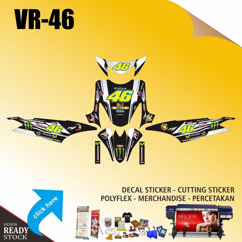 DECAL STICKER YAMAHA MIO SMILE VR 46