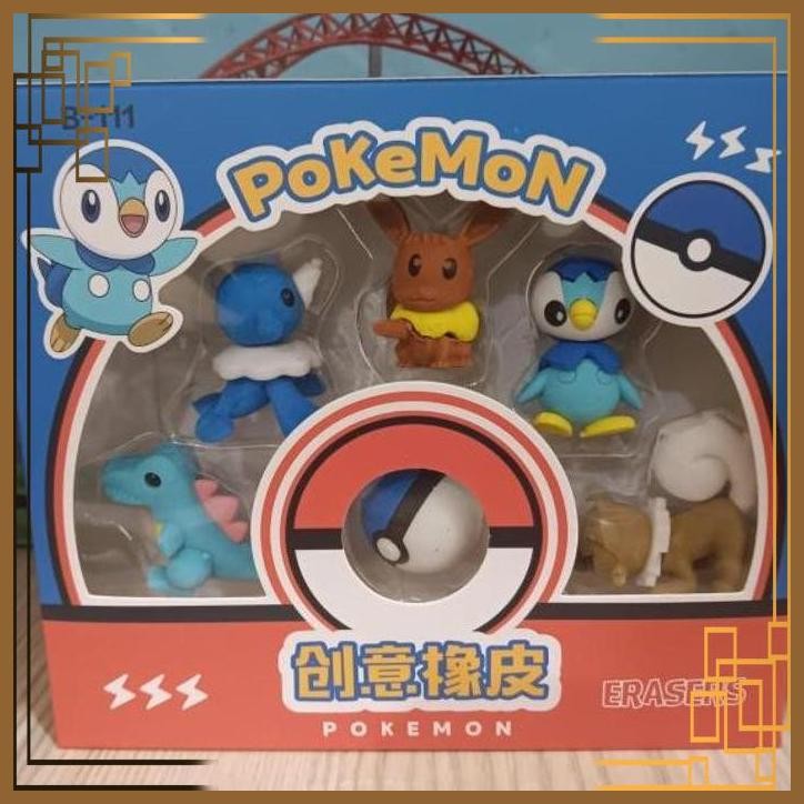 

[RDB] PENGHAPUS PENSIL POKEMON SET 6 ERASER ALAT TULIS PREMIUM