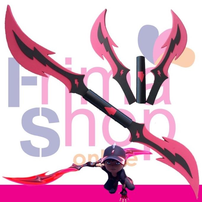 FIGUR SET SET MAINAN PEDANG TOMBAK BOBOIBOY THE MOVIE