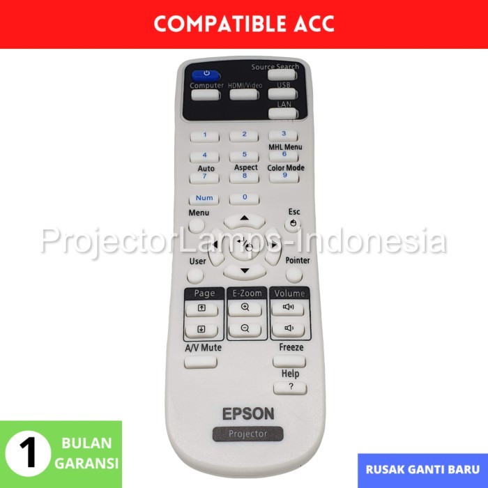 Termurah Remote Remot Projector Proyektor Epson Eb-S400 Eb-X400 Eb-X450