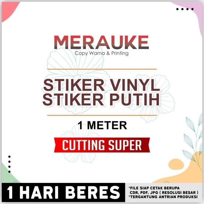 

HARGA DISC - CETAK LABEL STIKER / STICKER VINYL / CUTTING SUPER / 1 METER