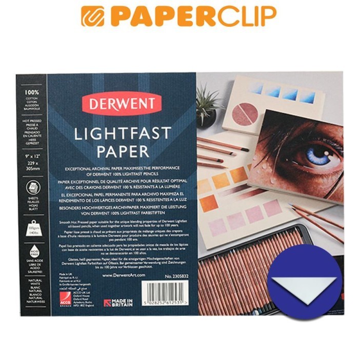 

Triyper Derwent Paper Pad Lightfast 9"X12" 300Gsm 2305832Dw