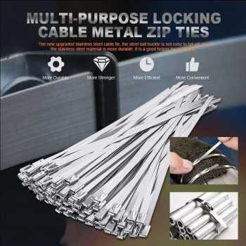 

ISFRIDAY Kabel Ties Stainless Steel Multifunctional 4.6x300mm 20 PCS