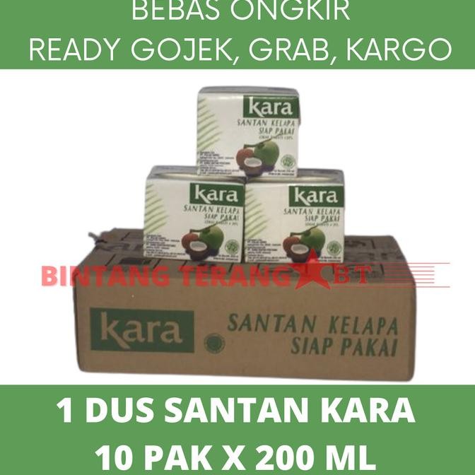 

Santan Kelapa Kara 200 ml x 10 pcs 1 Dus Karton isi 10 kotak / 10 pax