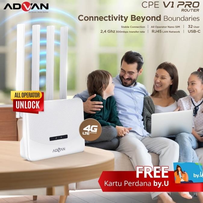 ADVAN CPE V1 Modem + Wifi + Router + 4G LTE unlock all operator