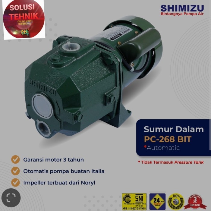 Dijual Shimizu Pc 268 Bit Jet Pump Sumur Dalam Tanpa Mata Jet Dan Tabung.