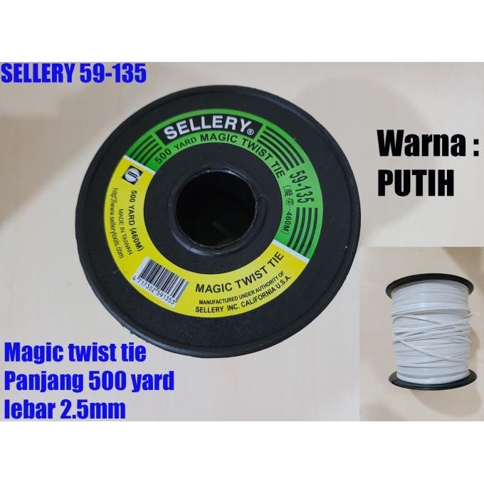 

Pengikat Magic Twist Tie 480M HITAM-PUTIH (59-135) SELLERY