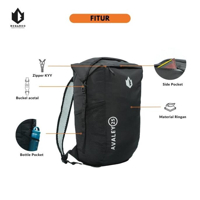 TERBARU - Tas BOGABOO Seri AVALEY 25 L Ultralight Waterproof FULLSEALER - Drybag
