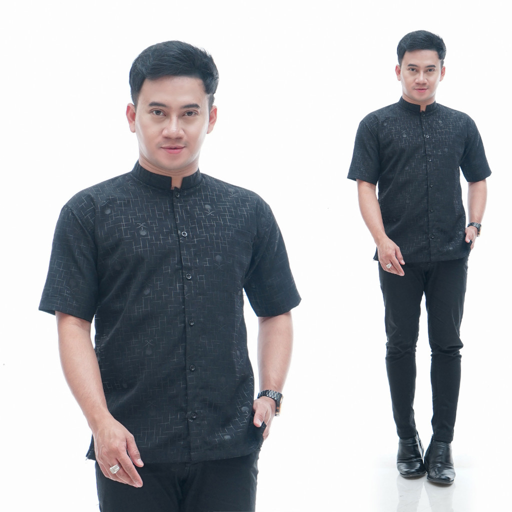 Busana Muslimin Murah Kwmeja Bju Lakilaki Koko Lengan Pendek Kemeja Kokoh Baju Baju Idul Fitri Dewas