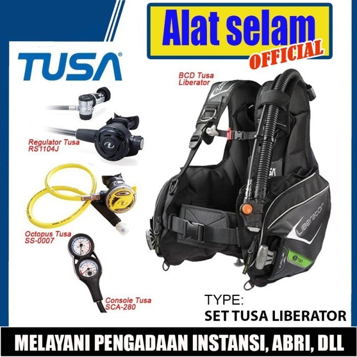 PERLENGKAPAN DIVING Original BCD Set Tusa Liberator Diving Regulator Diaphragm Octopus READY STOK