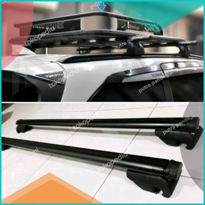 Roof rack bagasi atas mobil Toyota all new rush + cross bar adventure