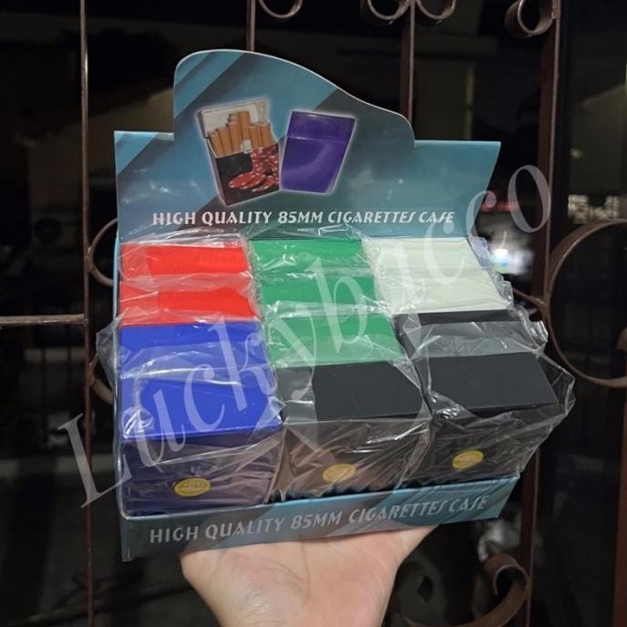 KOTAK ROKOK 12PCS GROSIR WADAH ROKOK AKRILIK WARNA TEMPAT ROKOK
