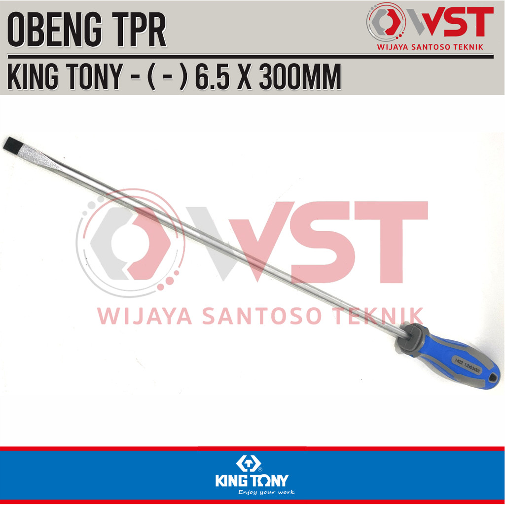 King Tony Obeng Min 6.5x300 mm Gagang TPR / Minus 6.5 x 300 Panjang