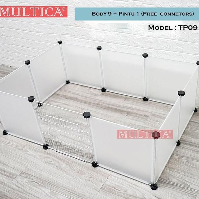 Multica Kandang pagar anjing/kucing/kelinci/umbar/pagar Plastik TP09