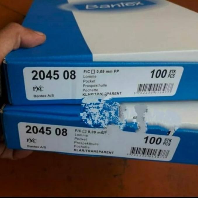

NEW plastik bantex pp pocket f4 folio 2045 / antiglare 0.09mm/ pak 100 lbr