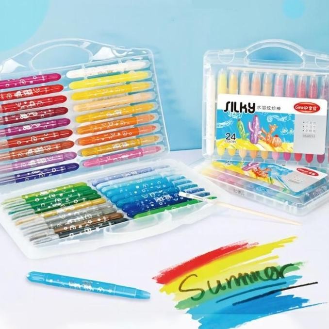 

Baru Terbaru Grasp Crayon Mata Sedang 48 Warna Krayon Warna Original High Quality Premium