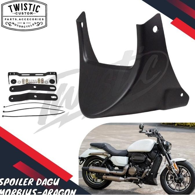 Spoiler Aragon Mudguard Depan Dagu Chin Cover Radiator Pelindung Mesin Motor Morbius 250 Cc Original