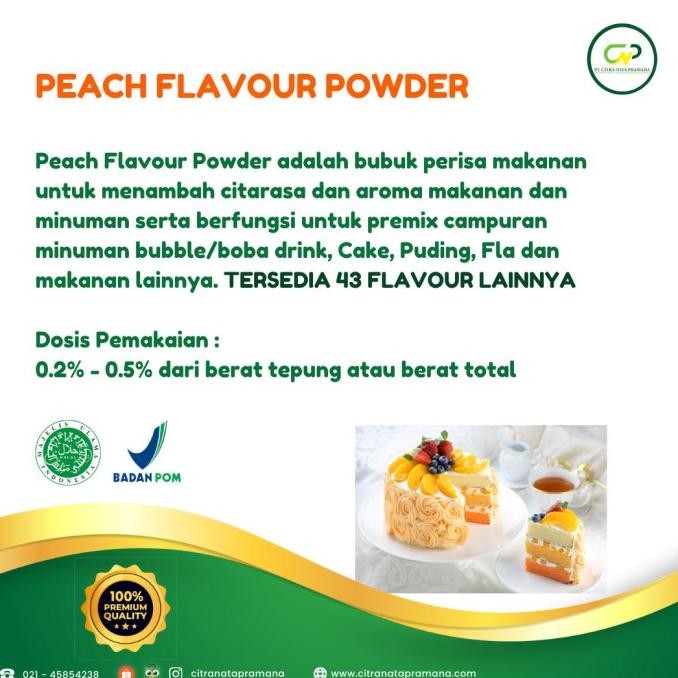

Peach Flavour Powder / Perisa Bubuk Persik / Perasa Persik Flavor