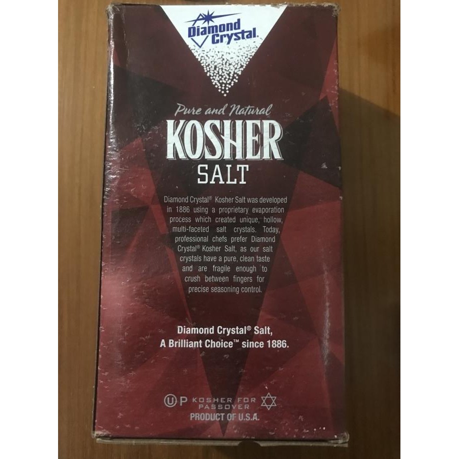 

Diamond Crystal Kosher Salt (Garam Kosher)