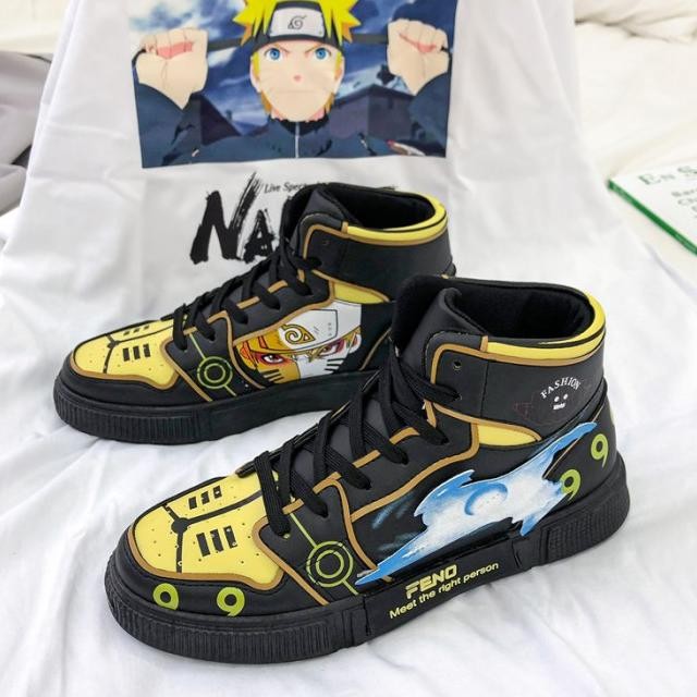 Sekolah Kekinian Anime Sepatu Pria Casual Santai Naruto Cowok