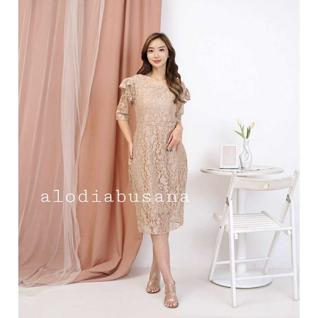 Dress Pendek Wanita Natal Selutut Korean Style Pakaian Gereja Keluarga Dresss Hari Raya 2025 Dres Br