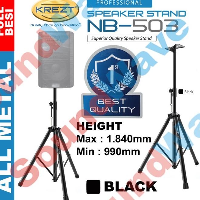 Krezt Nb 503 Tri Stand Speaker All Metal Tripot Full Besi Nb503