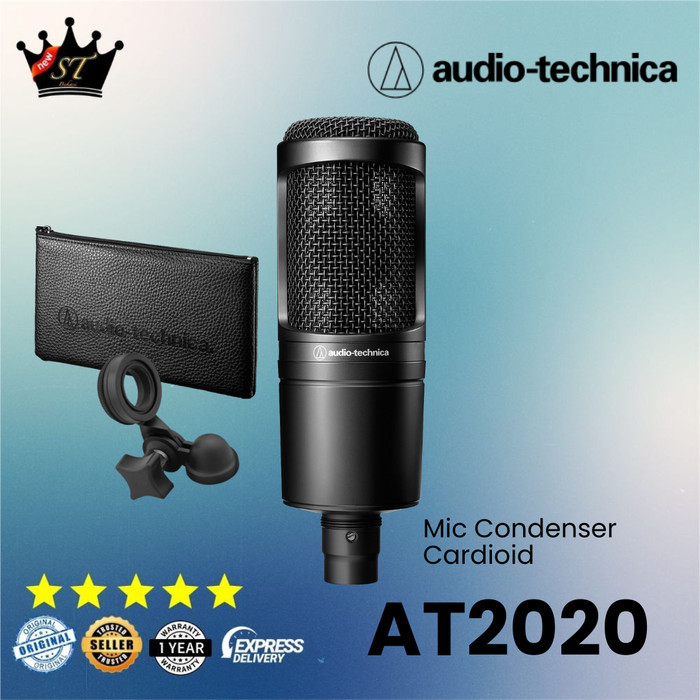 Terbaru Audio Technica At2020 At 2020 At-2020 Mic Condenser Microphone