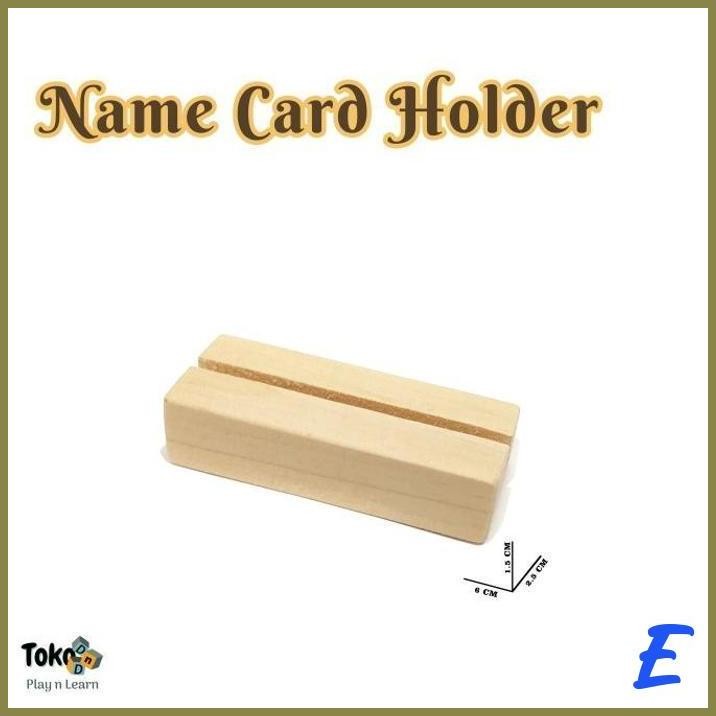 

| DD | AKSESORIS TEMPAT KARTU NAMA KAYU NATURAL WOODEN NAME CARD HOLDER