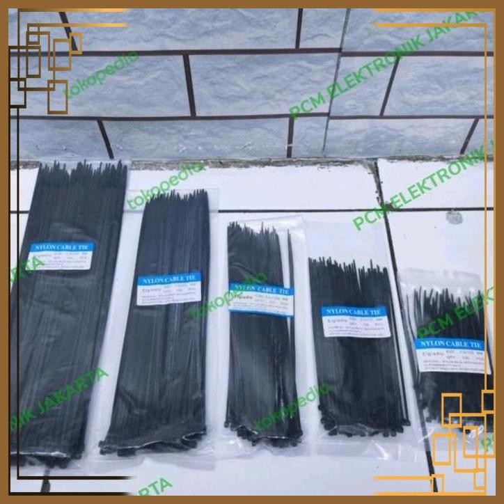 

[PCM] kabel tali ties tis insulok 10cm 10 cm 100mm 100 mm 100pc 100 pc hitam