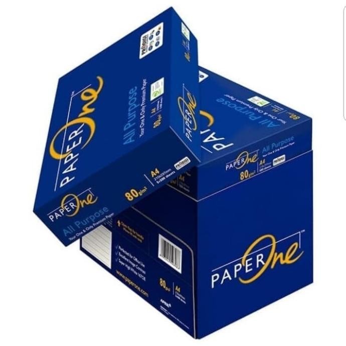 

BEBAS ONGKIR - GOSEND!! KERTAS HVS FOTOCOPY A4 PAPERONE 80 GR MURAH [1 DUS 5 RIM]