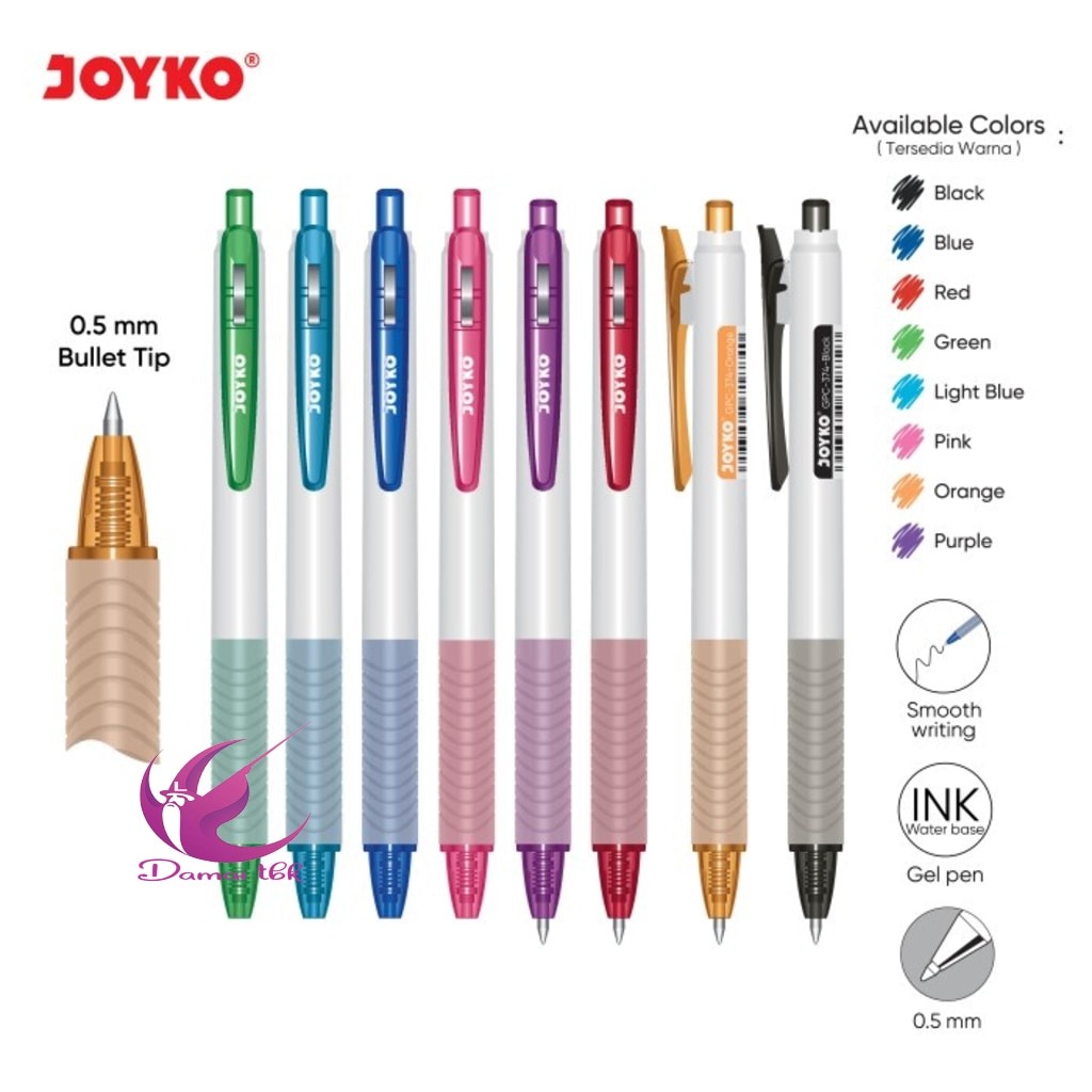 

Color Gel Pen Pulpen Pena Jel Warna Joyko GPC-374 0.5 mm