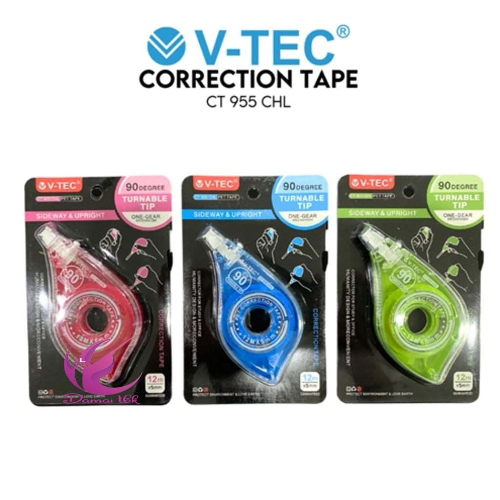 

Corection Tape V-tec CT-955 CHL - Tipex Roll Kertas