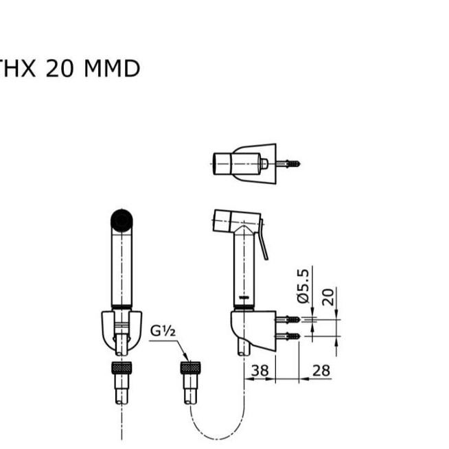 SHOWER CLOSET TOTO THX20MMD (CHROME)/JET SHOWER TOILET TOTO THX20MMD 0811T