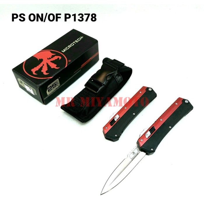 TERPERCAYA Pisau Lipat Automatic Microtech Outdoor Adventure Survival GEAR P1378