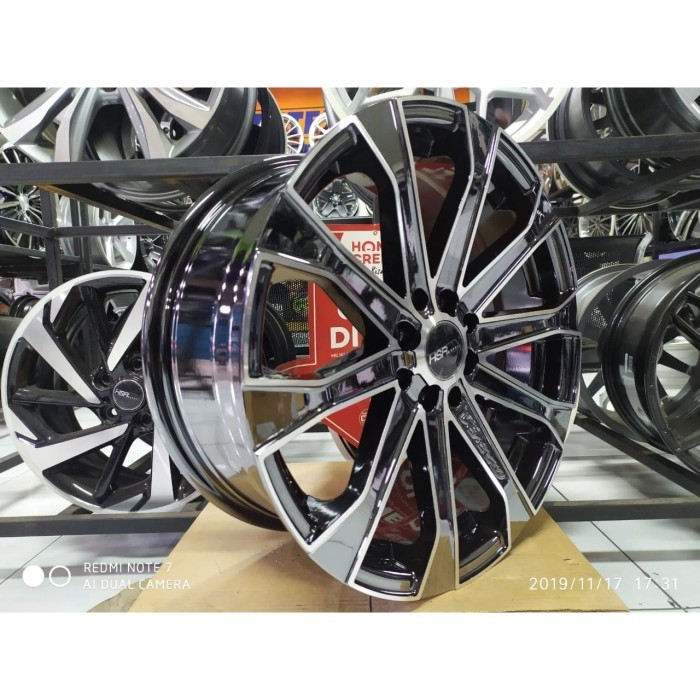 Velg Mobil Ring 17 Untuk Yaris, Mazda2, Livina dll. Warna Black Chrome