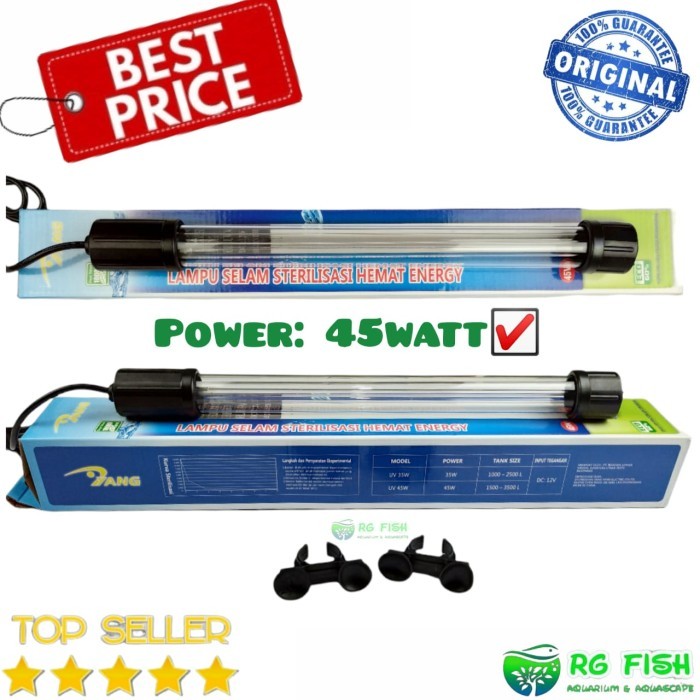 Terbaru Uv Lamp Lampu Uv Penjernih Air Kolam 45 Watt