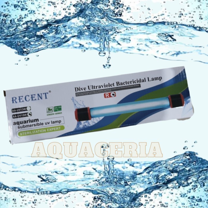 Terlaris Lampu Uv Aquarium Kolam Lampu Ultraviolet Recent 15 Watt