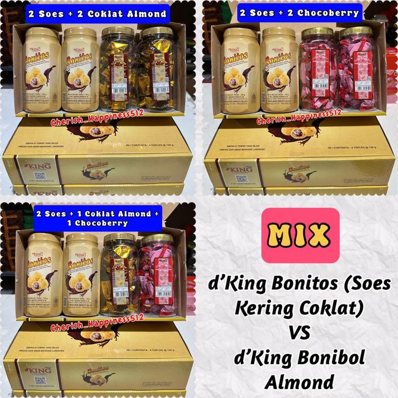 

[Mix] 1 Kotak Isi D' Bonitos Soes Kering Rasa Coklat + Bonibol Almond