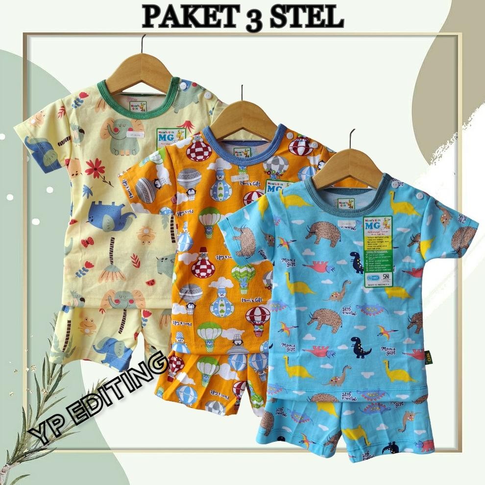 3 STEL STELAN ANAK BAJU PENDEK MOMS GIFT