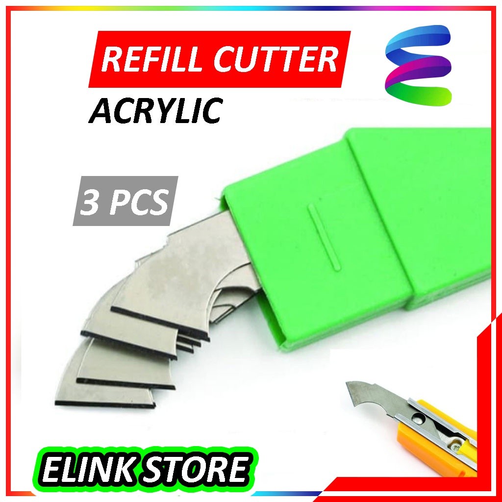 

murah Refill Mata Pisau Cutter Akrilik / Refill Cutter Acrylic Pemotong Mika Acrylic - 3 Pcs premium