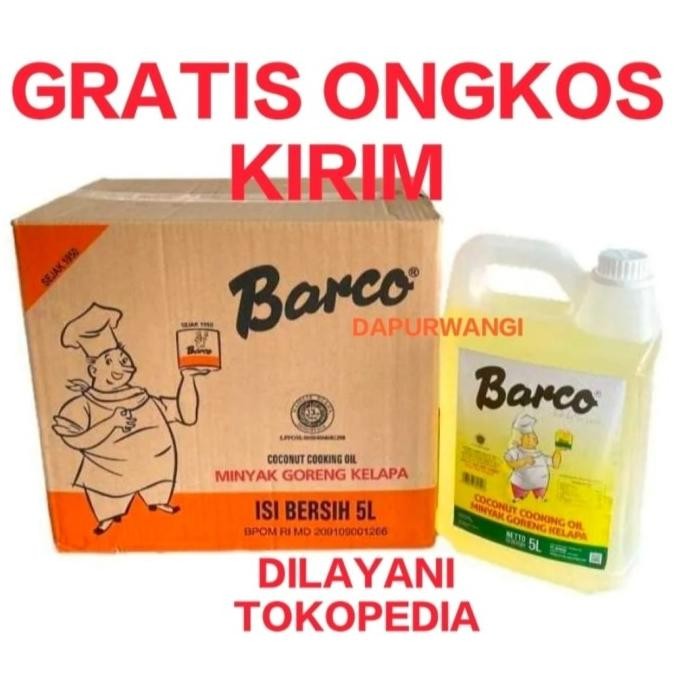

BARCO Minyak Goreng Kelapa Murni Coconut Cooking Oil jerigen 5 Liter
