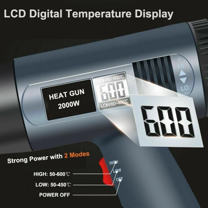 Hot Air Heat Gun Mesin Blower Alat Pemanas Udara Stiker Kaca Film Besi Original Dan Terpercaya