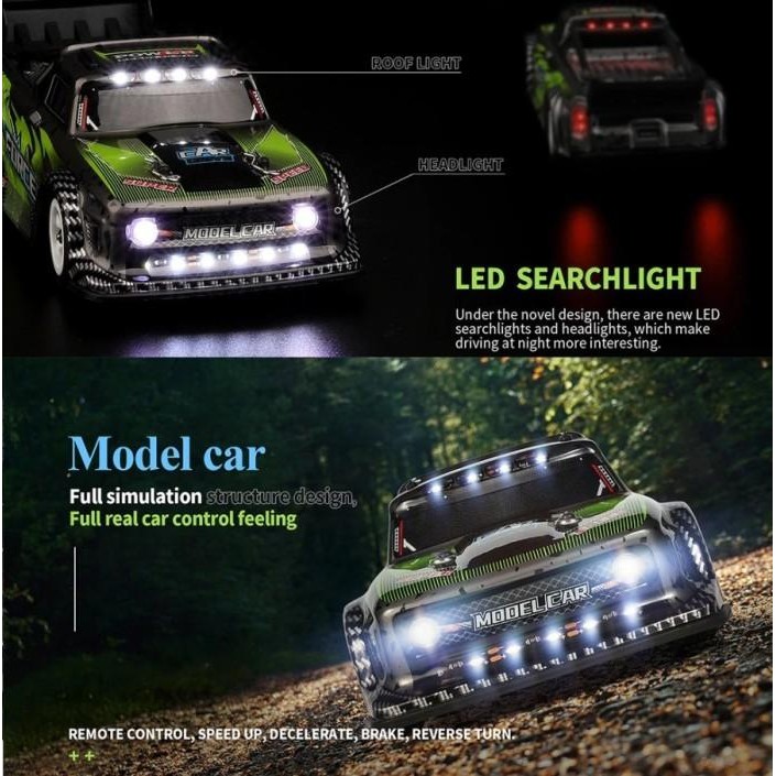 Rc Car Wl 284131 Mobil Rc Drift Metal Chassis 1/28 Short Course Rtr